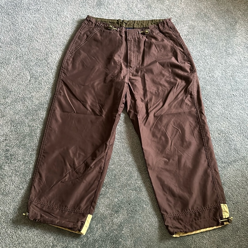 Gap Brown Parachute Cargo Capri Pants Size Small
